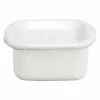 Noda Horo White Series Enamel Square Food Containers With Enamel Lid
