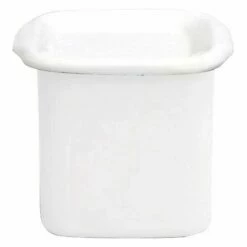 Noda Horo White Series Enamel Square Food Containers With Enamel Lid -Global Kitchen Japan Shop NodaHoroWhiteSeriesEnamelSquareFoodContainerswithEnamelLid 3