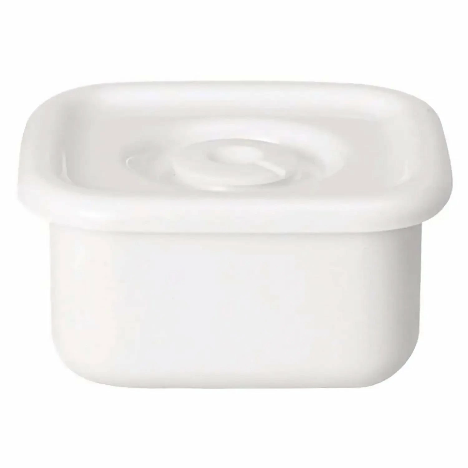 Noda Horo White Series Enamel Square Food Containers With Sealed Lid 1 Noda Horo White Series Enamel Square Food Containers With Sealed Lid