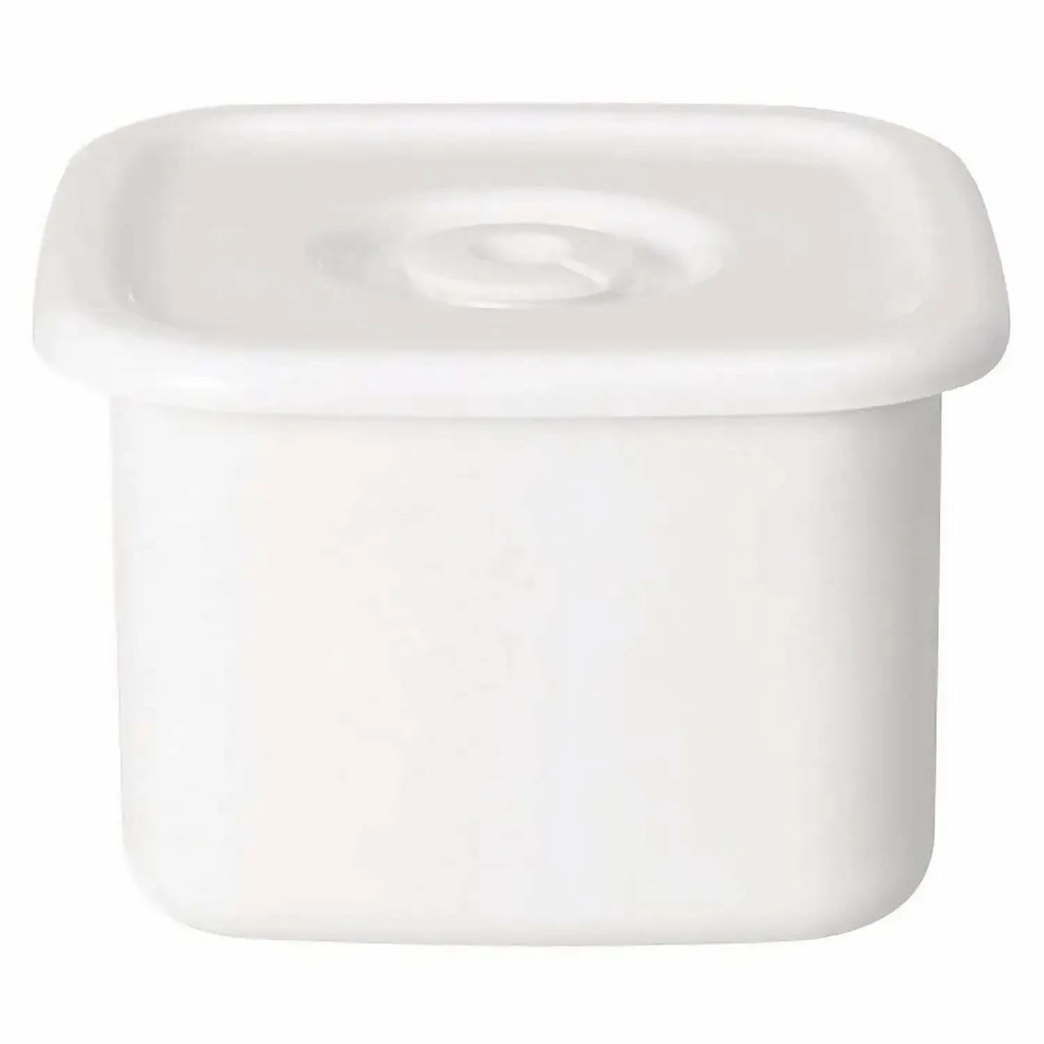 Noda Horo White Series Enamel Square Food Containers With Sealed Lid 2 Noda Horo White Series Enamel Square Food Containers With Sealed Lid - Image 2