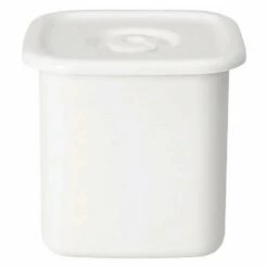 Noda Horo White Series Enamel Square Food Containers With Sealed Lid 5 Noda Horo White Series Enamel Square Food Containers With Sealed Lid -Global Kitchen Japan Shop NodaHoroWhiteSeriesEnamelSquareFoodContainerswithSealedLid 3