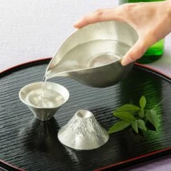 Nousaku Hand-Crafted Cast Tinware Mount Fuji Cold Sake Guinomi Cup 40ml -Global Kitchen Japan Shop NousakuHand CraftedCastTinwareMountFujiColdSakeGuinomiCup40ml 1 d44359ad 49c4 43aa a818 58afd76bb9f5