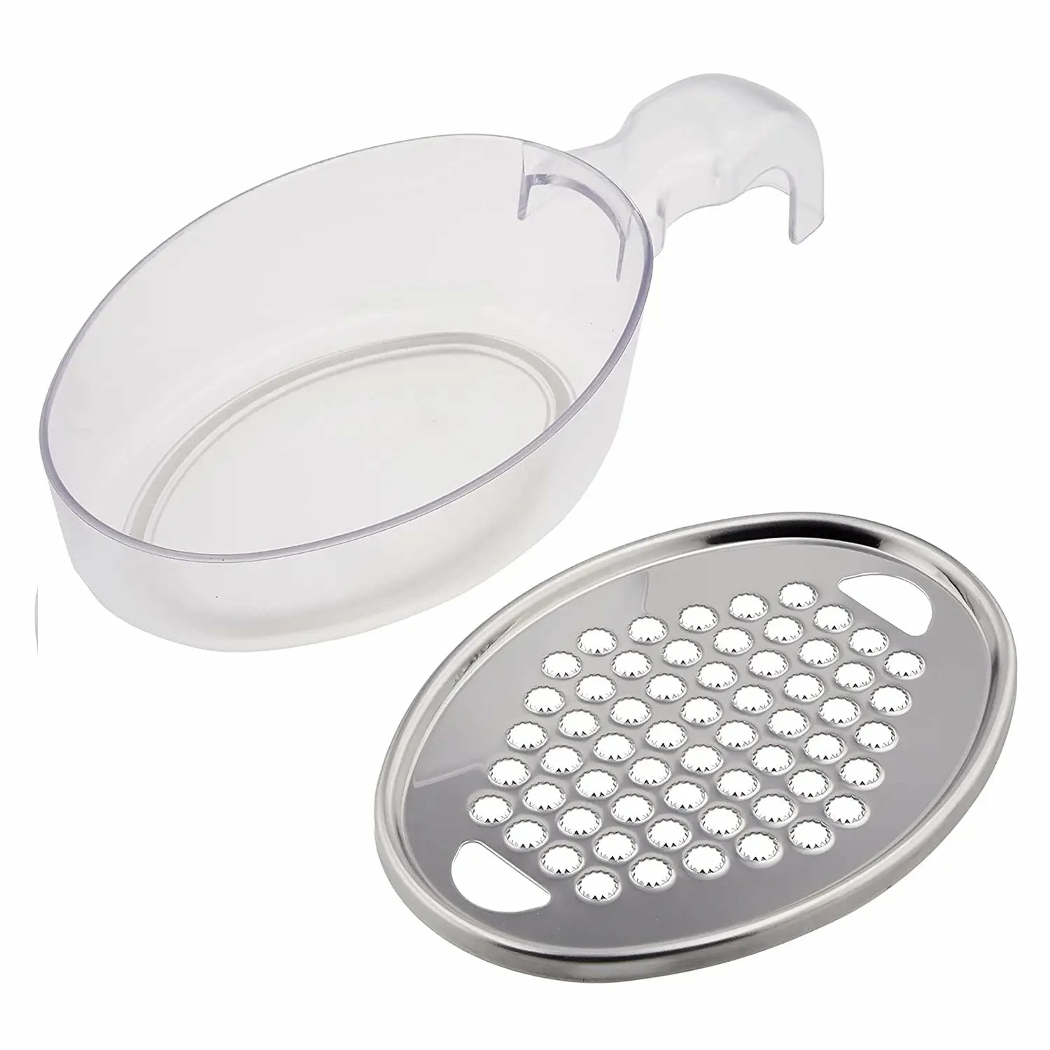 Shimomura Stainless Steel Grater With Container 2 Shimomura Stainless Steel Grater With Container - Image 2