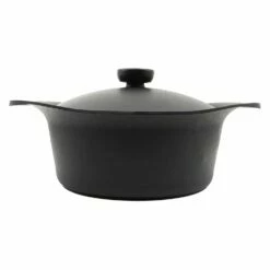 Sori Yanagi Cast Iron Induction Deep Casserole 22cm With Lid & Fork -Global Kitchen Japan Shop SoriYanagiCastIronInductionDeepCasserole22cmwithLid Fork 3