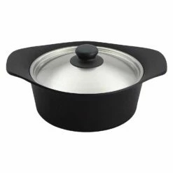 Global Kitchen Japan Shop 14 Sori Yanagi Cast Iron Induction Deep Casserole 22cm With Stainless Steel Lid