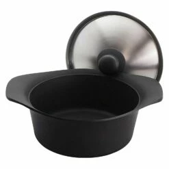 Sori Yanagi Cast Iron Induction Deep Casserole 22cm With Stainless Steel Lid -Global Kitchen Japan Shop SoriYanagiCastIronInductionDeepCasserole22cmwithStainlessSteelLid 5