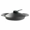 Sori Yanagi Cast Iron Induction Grill Pan 22cm With Lid & Fork