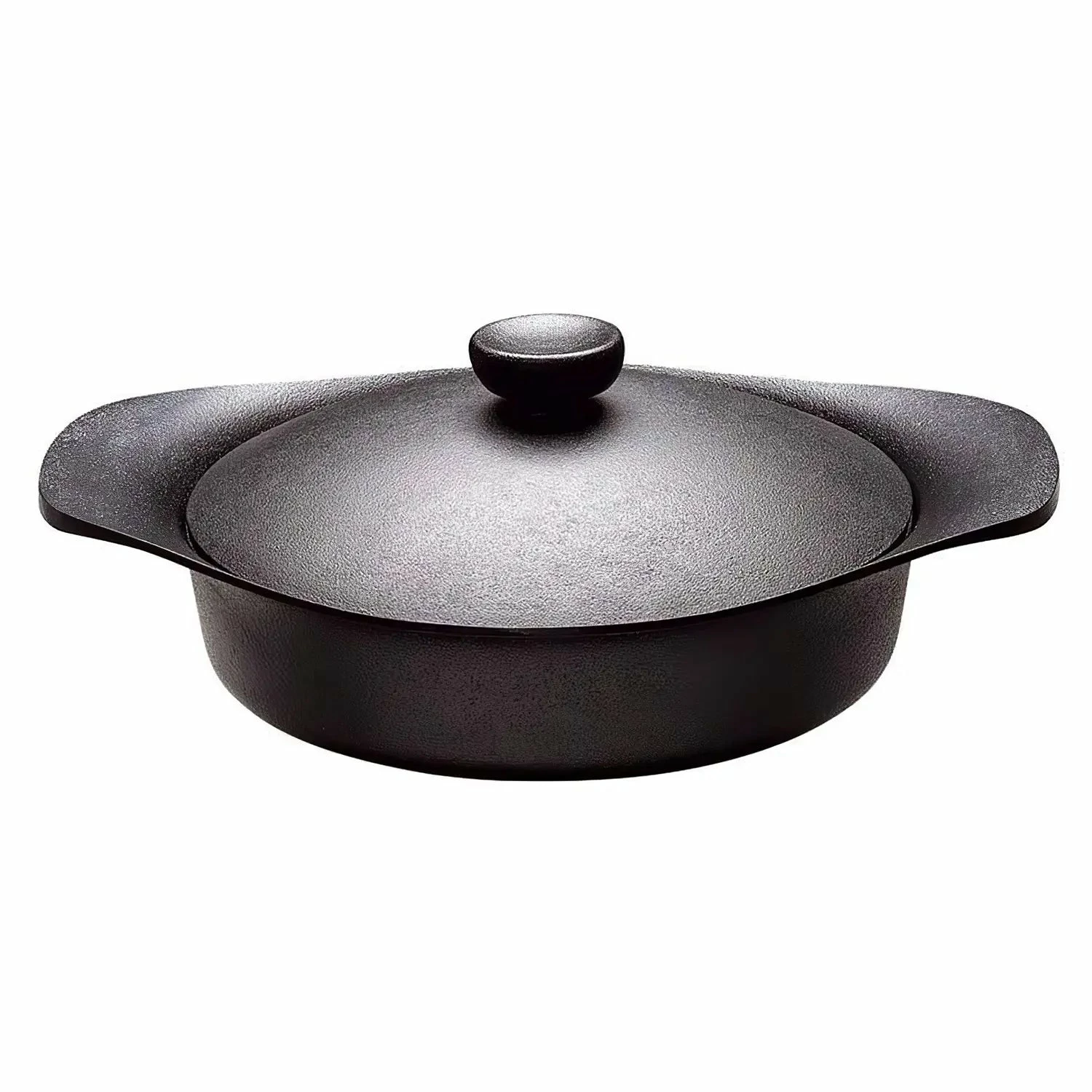 Sori Yanagi Cast Iron Induction Shallow Casserole 22cm With Lid & Fork 1 Sori Yanagi Cast Iron Induction Shallow Casserole 22cm With Lid & Fork