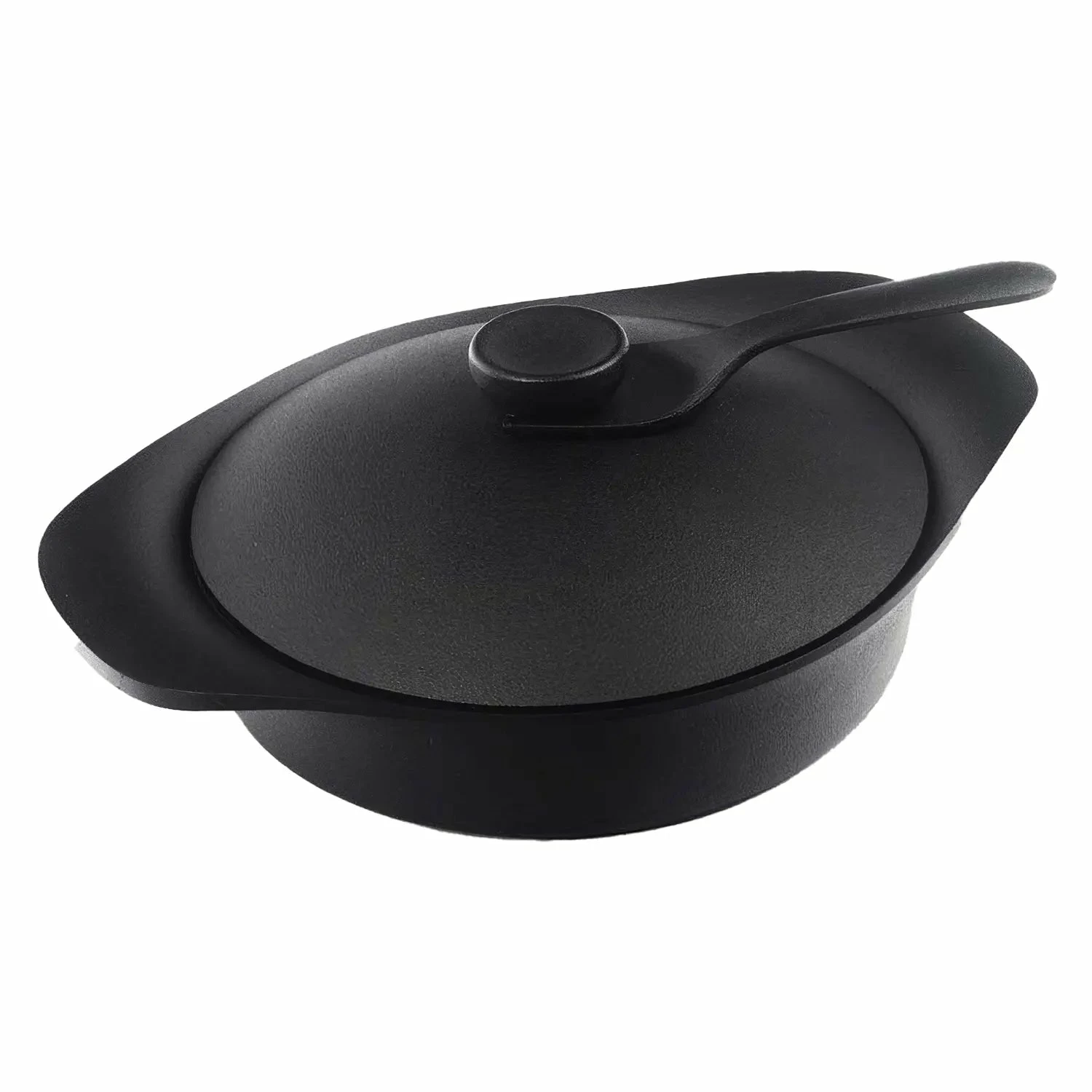 Sori Yanagi Cast Iron Induction Shallow Casserole 22cm With Lid & Fork 2 Sori Yanagi Cast Iron Induction Shallow Casserole 22cm With Lid & Fork - Image 2
