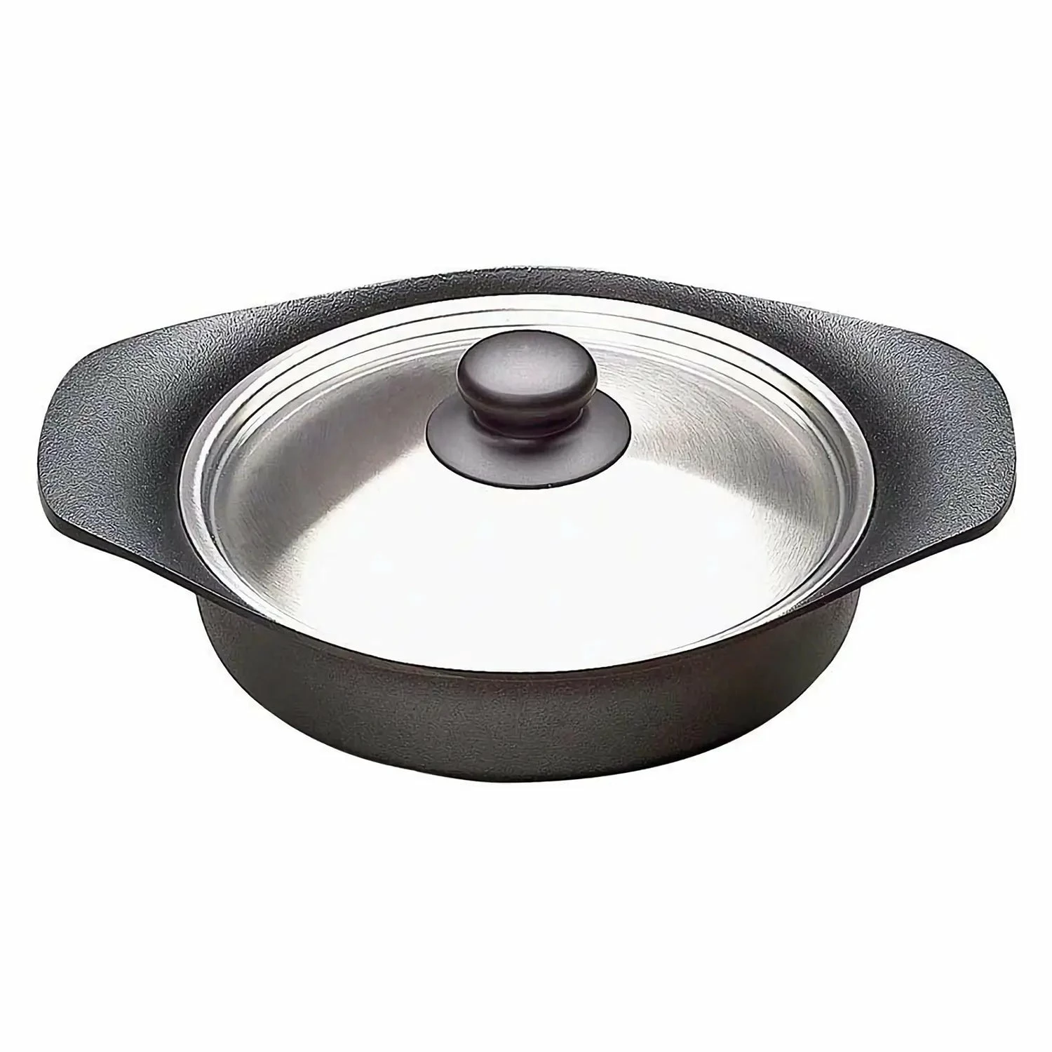 Sori Yanagi Cast Iron Induction Shallow Casserole 22cm With Stainless Steel Lid 1 Sori Yanagi Cast Iron Induction Shallow Casserole 22cm With Stainless Steel Lid