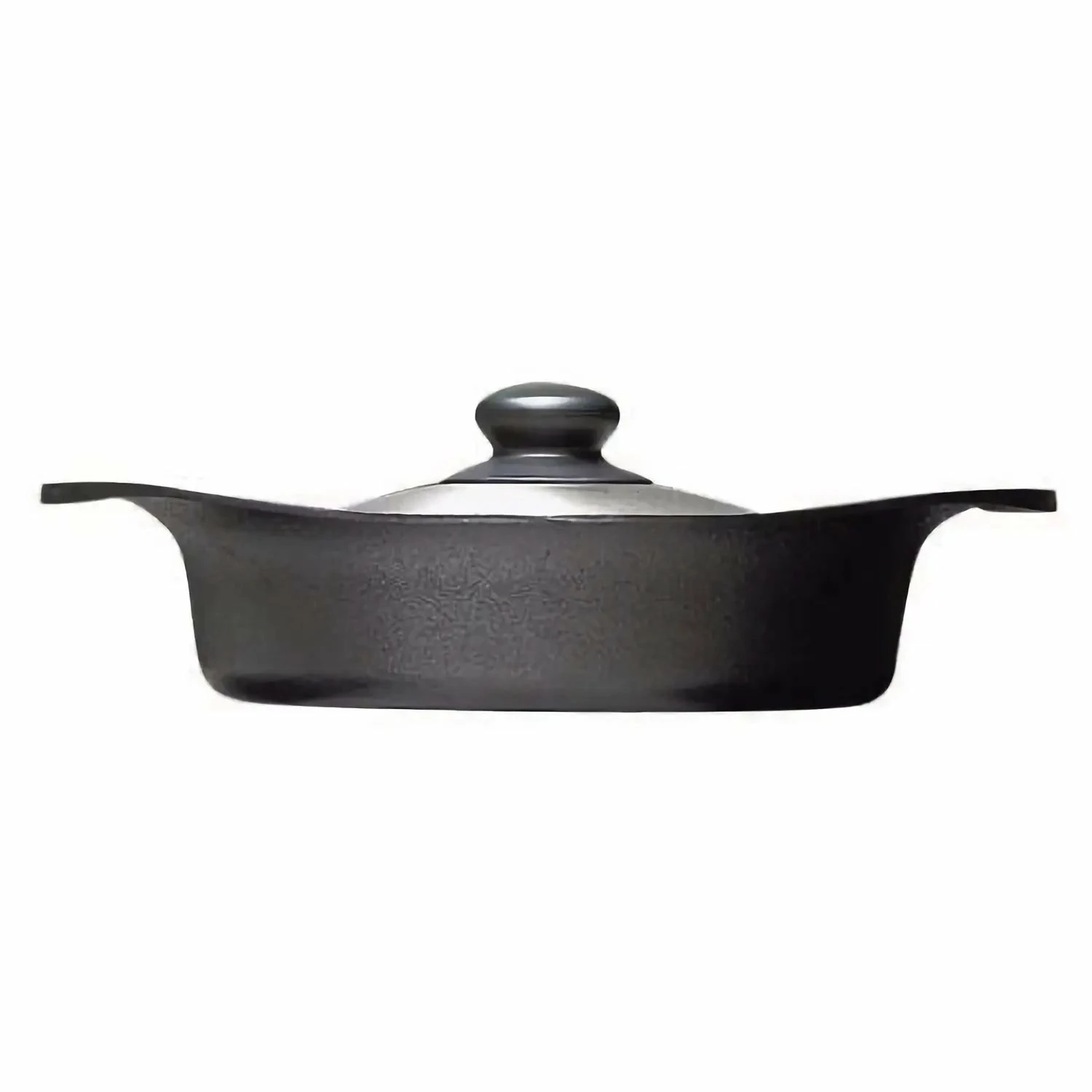 Sori Yanagi Cast Iron Induction Shallow Casserole 22cm With Stainless Steel Lid 3 Sori Yanagi Cast Iron Induction Shallow Casserole 22cm With Stainless Steel Lid - Image 3