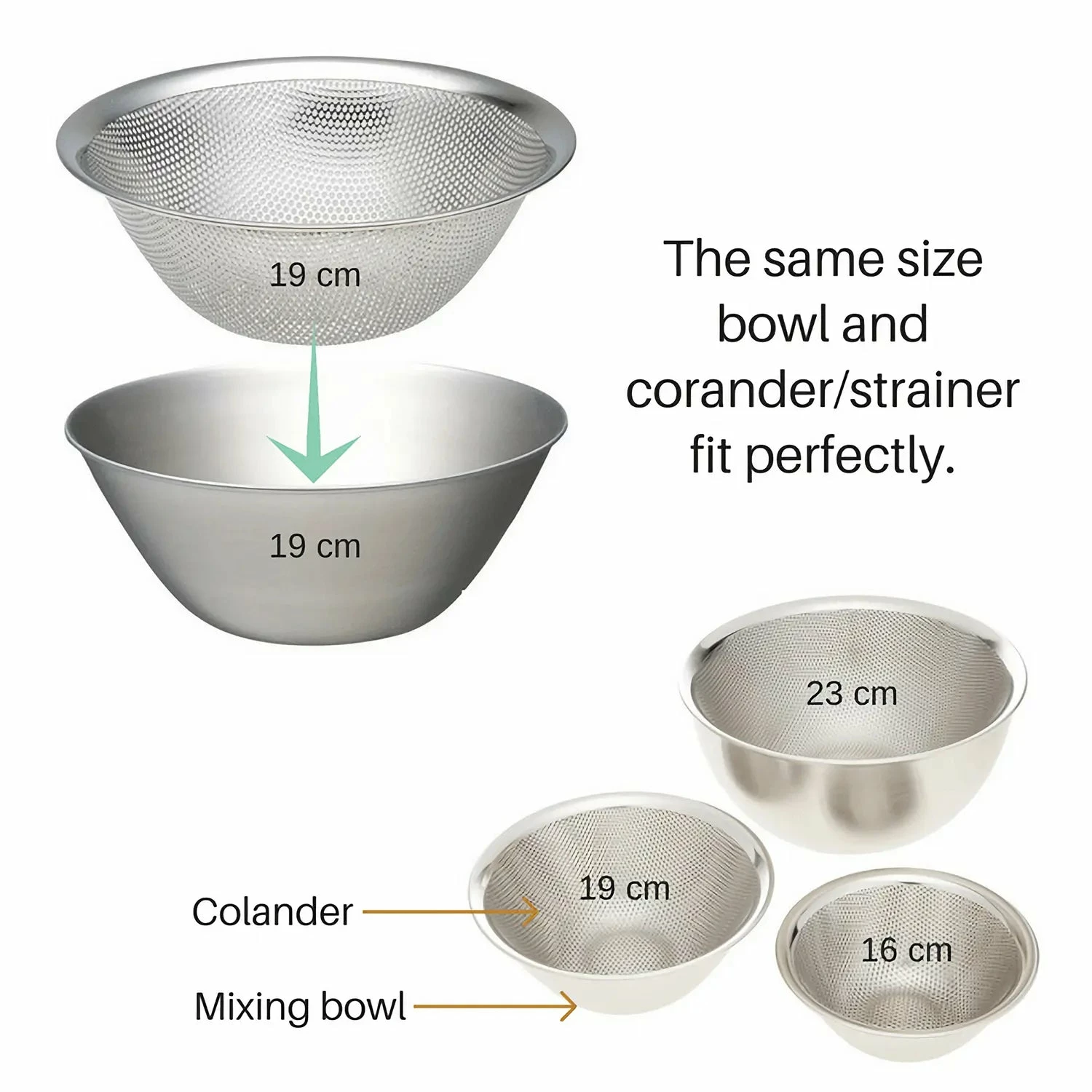 Sori Yanagi Stainless Steel Perforated Colander 4 Sori Yanagi Stainless Steel Perforated Colander - Image 4