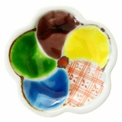 Soukyu Porcelain Lucky Charm Mamezara Plate Plum Blossom