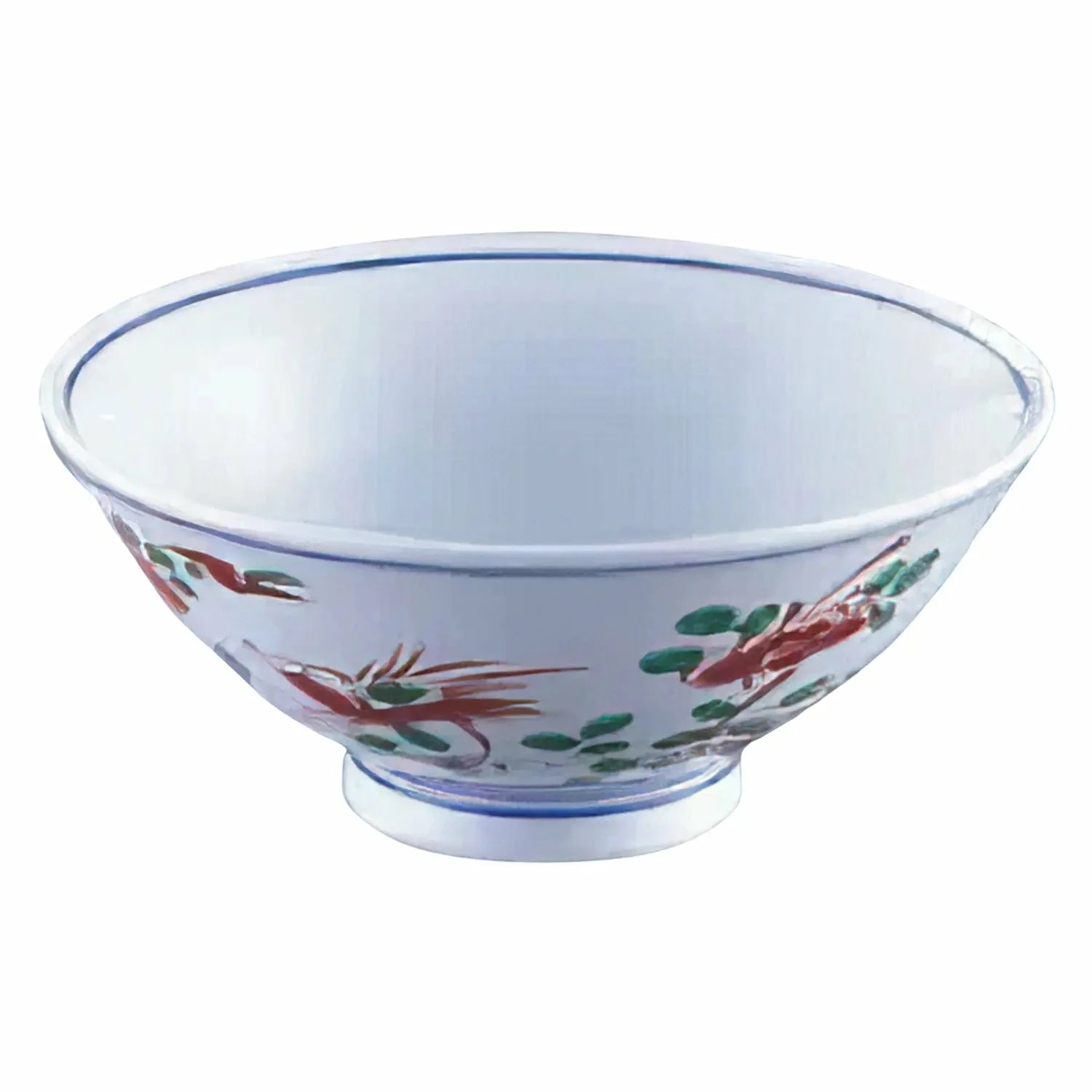 TKG Mino Ware Porcelain Tempered Rice Bowl Akae-kachou 11.4cm 1 TKG Mino Ware Porcelain Tempered Rice Bowl Akae-kachou 11.4cm