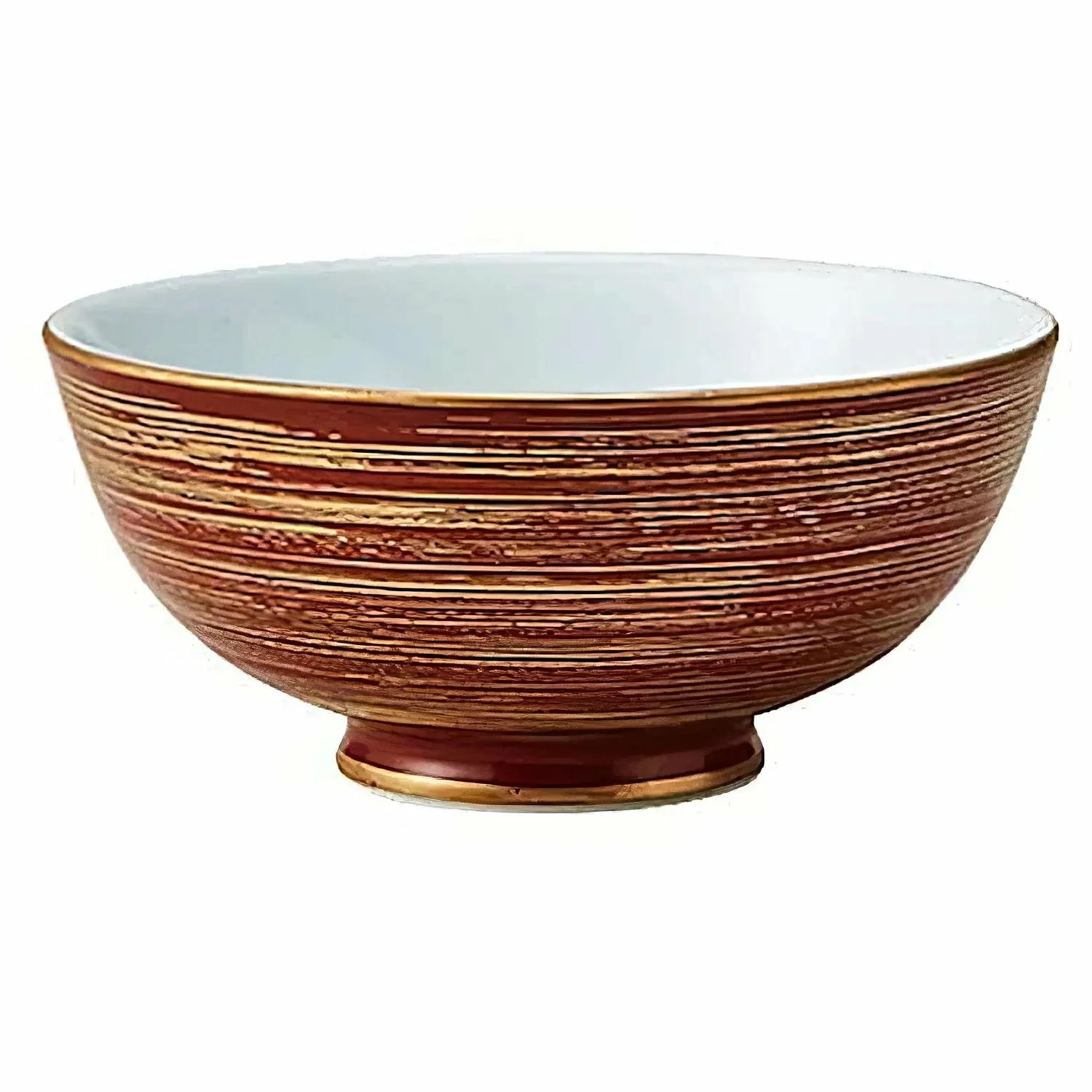 TKG Mino Ware Porcelain Tempered Rice Bowl Akamaki-kinuzu 11.5cm 1 TKG Mino Ware Porcelain Tempered Rice Bowl Akamaki-kinuzu 11.5cm