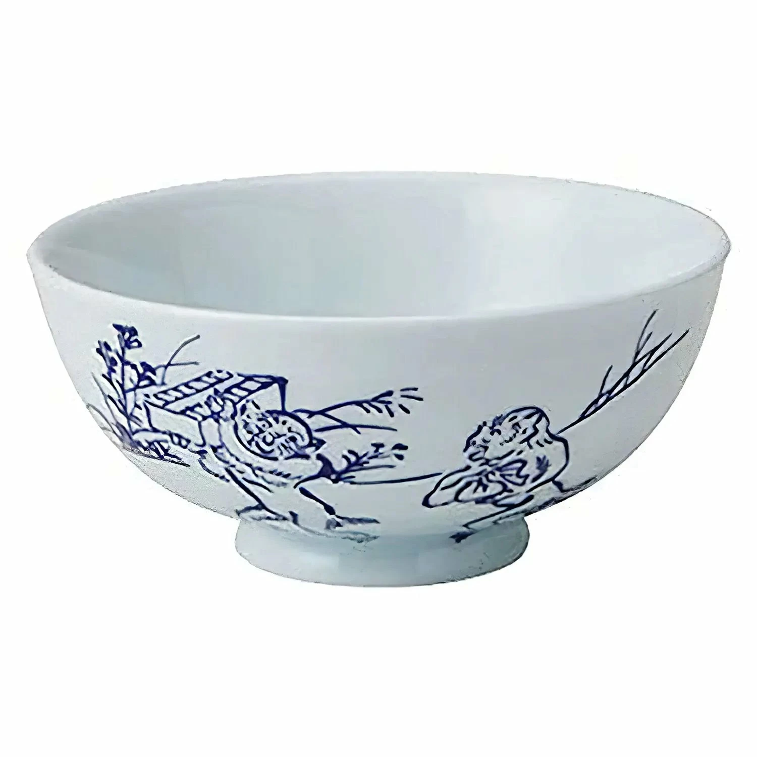 TKG Mino Ware Porcelain Tempered Rice Bowl Kouzanji 11.5cm 1 TKG Mino Ware Porcelain Tempered Rice Bowl Kouzanji 11.5cm