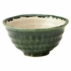 TKG Mino Ware Porcelain Tempered Rice Bowl Oribe 12cm