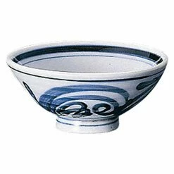 TKG Seto Ware Ceramic Rice Bowl Karakusa 12.5cm