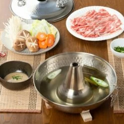 Takekoshi Stainless Steel Shabu Shabu Hot Pot Kiko -Global Kitchen Japan Shop TakekoshiStainlessSteelShabuShabuHotPotKiko 4