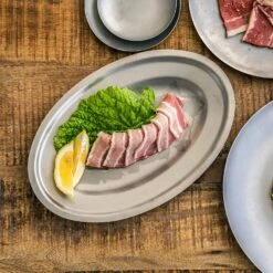 VINTAGE INOX Stainless Steel Oval Plate -Global Kitchen Japan Shop VINTAGEINOXStainlessSteelOvalPlate65521 3