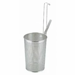 YUKIWA Stainless Steel Perforated Deep Tebo Noodle Strainer Flat Base