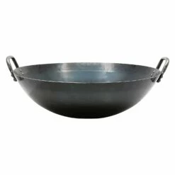 Yamada Hammered Iron Double-Handle Deep Wok (1.2mm Thickness) -Global Kitchen Japan Shop YamadaHammeredIronDouble HandleDeepWok 1.2mmThickness 3