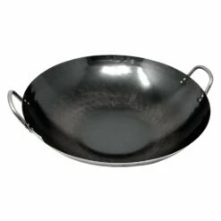Yamada Hammered Iron Double-Handle Wok (1.2mm Thickness)