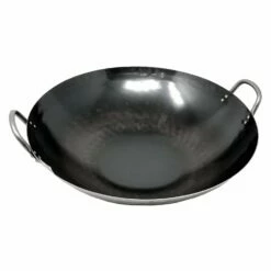 Yamada Hammered Iron Double-Handle Wok (1.6mm Thickness)