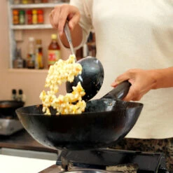 Yamada Iron Light Handle Wok Ladle (Hoak) -Global Kitchen Japan Shop YamadaIronWokLadle 1