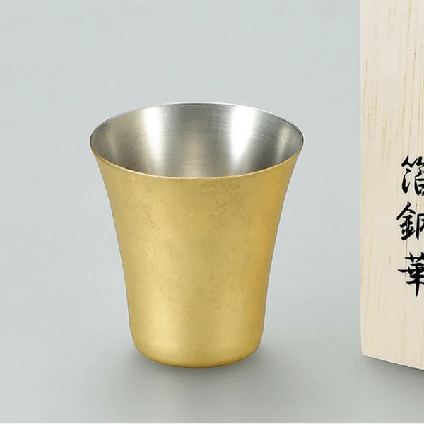 Asahi Shi-moa Kanazawa Gold Leaf Copper Cold Sake Guinomi Cup 65ml (Gift-Boxed) 2 Asahi Shi-moa Kanazawa Gold Leaf Copper Cold Sake Guinomi Cup 65ml (Gift-Boxed) - Image 2