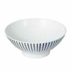 ENTEC Tokusa Pattern Melamine Udon Noodle Bowl 700ml