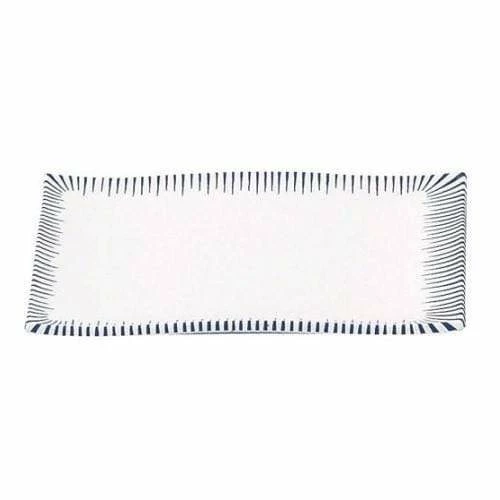 ENTEC Tokusa Pattern Melamine Wavy Rectangular Grilled Fish Plate 19.8cm 1 ENTEC Tokusa Pattern Melamine Wavy Rectangular Grilled Fish Plate 19.8cm