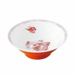 ENTEC Zuishou Melamine Red Dragon Ramen Noodle Bowl 940ml
