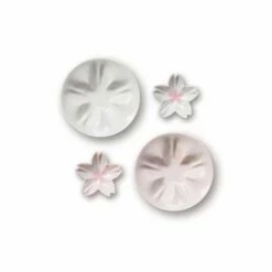 Hiracle Sakura Porcelain Plates Set -Global Kitchen Japan Shop hiracle sakura porcelain plates set 3 colours white pink plates 7502484308051