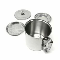 Ichibishi Stainless Steel Oil Storage Pot -Global Kitchen Japan Shop ichibishi stainless steel cooking oil keeper with double filter strainer 1 2l oil storage containers 6926290714707