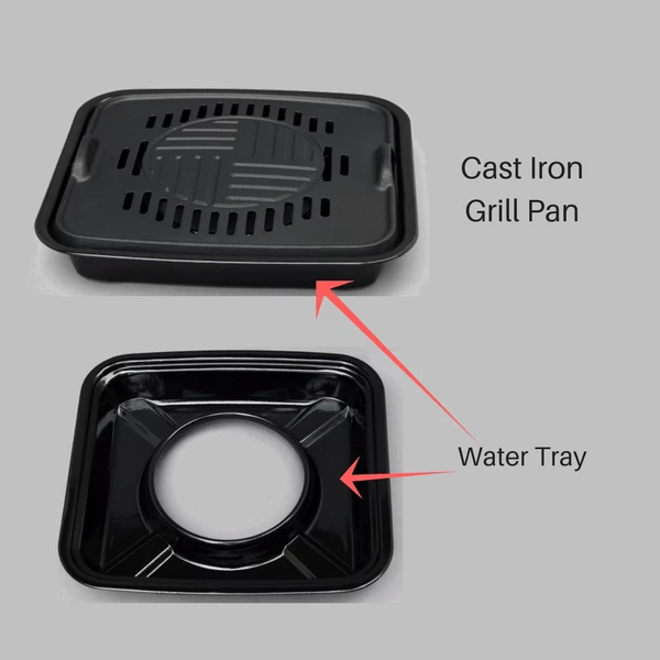 Ikenaga Cast-Iron Yakiniku Barbecue Griddle Water Pan For Portable Gas Stove 2 Ikenaga Cast-Iron Yakiniku Barbecue Griddle Water Pan For Portable Gas Stove - Image 2