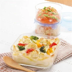 Iwaki Heat Resistant Glass Food Container Round 10 Iwaki Heat Resistant Glass Food Container Round -Global Kitchen Japan Shop iwakiHeatResistantGlassFoodContainerRound 5