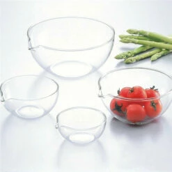 Iwaki Heat Resistant Glass Lipped Bowl -Global Kitchen Japan Shop iwakiHeatResistantGlassLippedBowl 3