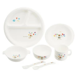 OSK Mealtime Baby Toddler Plastic Unbreakable Dinnerware Set (Gift-Boxed)
