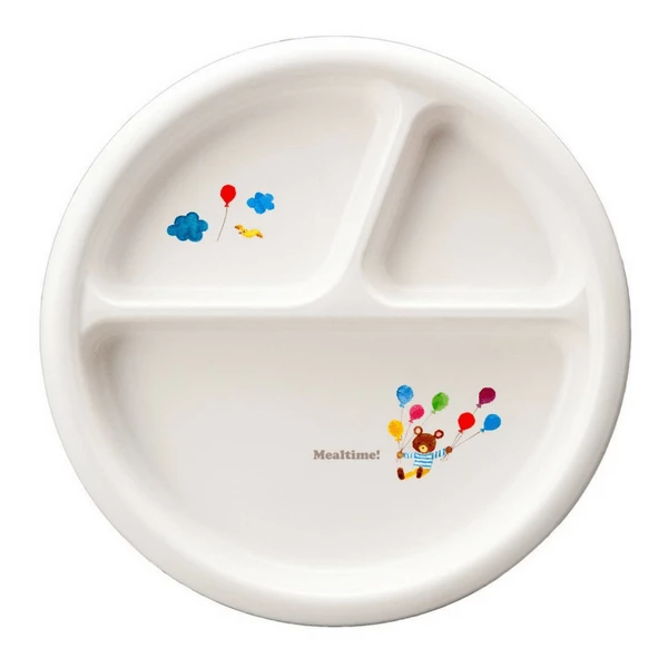 OSK Mealtime Baby Toddler Plastic Unbreakable Divided Plate With Non-Slip Base 1 OSK Mealtime Baby Toddler Plastic Unbreakable Divided Plate With Non-Slip Base