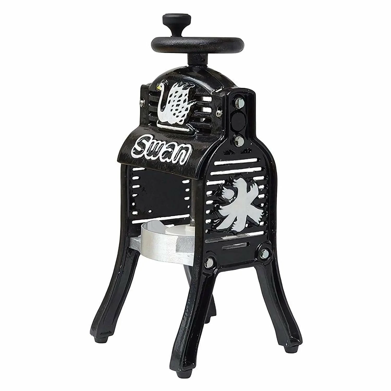 Swan Cast Iron Manual Shaved Ice Machine Black 2 Swan Cast Iron Manual Shaved Ice Machine Black - Image 2