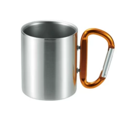 Takeda Stainless Steel Double-Wall Insulated Mug With Karabiner Handle 240ml -Global Kitchen Japan Shop takeda stainless steel double wall insulated mug with karabiner handle 240ml 5 colours orange mugs 27376660559