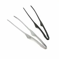 Todai Rikyu Black Stainless Steel Chopstick Tongs -Global Kitchen Japan Shop todai rikyu black stainless steel non slip yakiniku bbq clever tongs cooking tongs 4486545309779